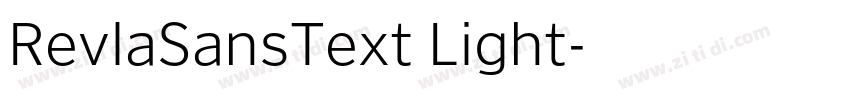 RevlaSansText Light字体转换